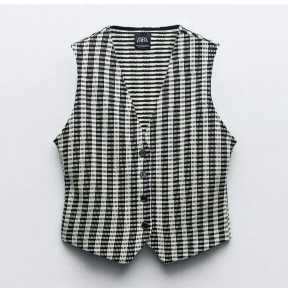Zara Monochrome Striped Women's Vest